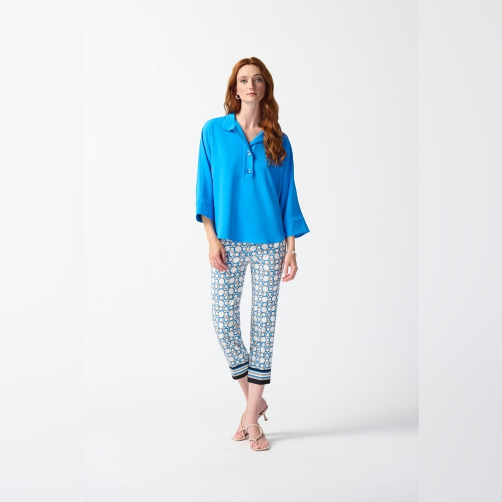Joseph Ribkoff French Blue Doleman Top - Picture 2 of 9